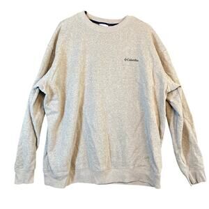 Columbia Mens Sweatshirt Beige Hart Mountain II Crew Neck Long Sleeve XXL